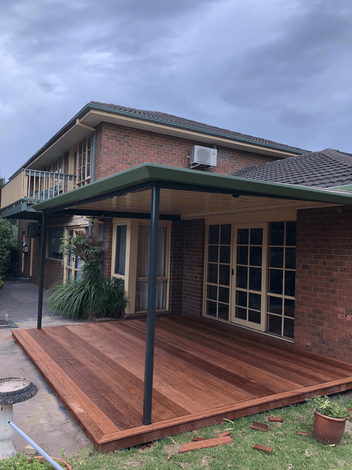 Merbau decking with patio cover