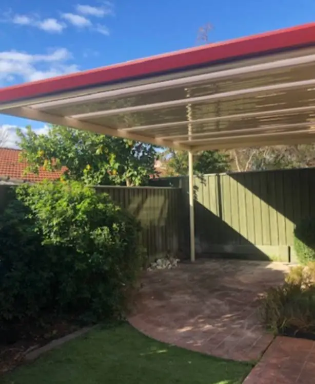 Garden louvred pergola