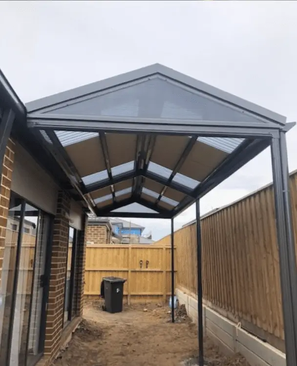 Pitched freestanding pergola