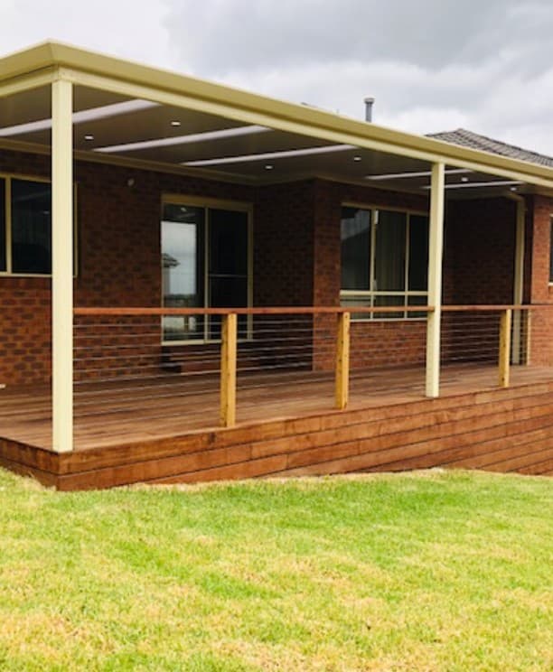 Composite deck with verandah