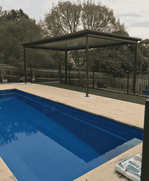 Poolside pergola