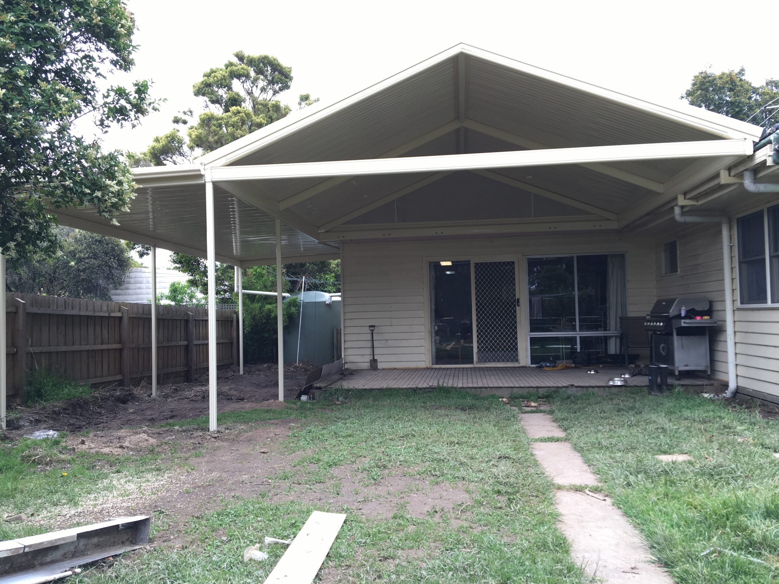 Colorbond Gable Roof Pergola - After